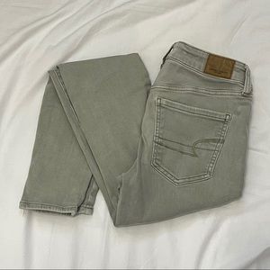 Olive American Eagle Hi-Rise Jegging